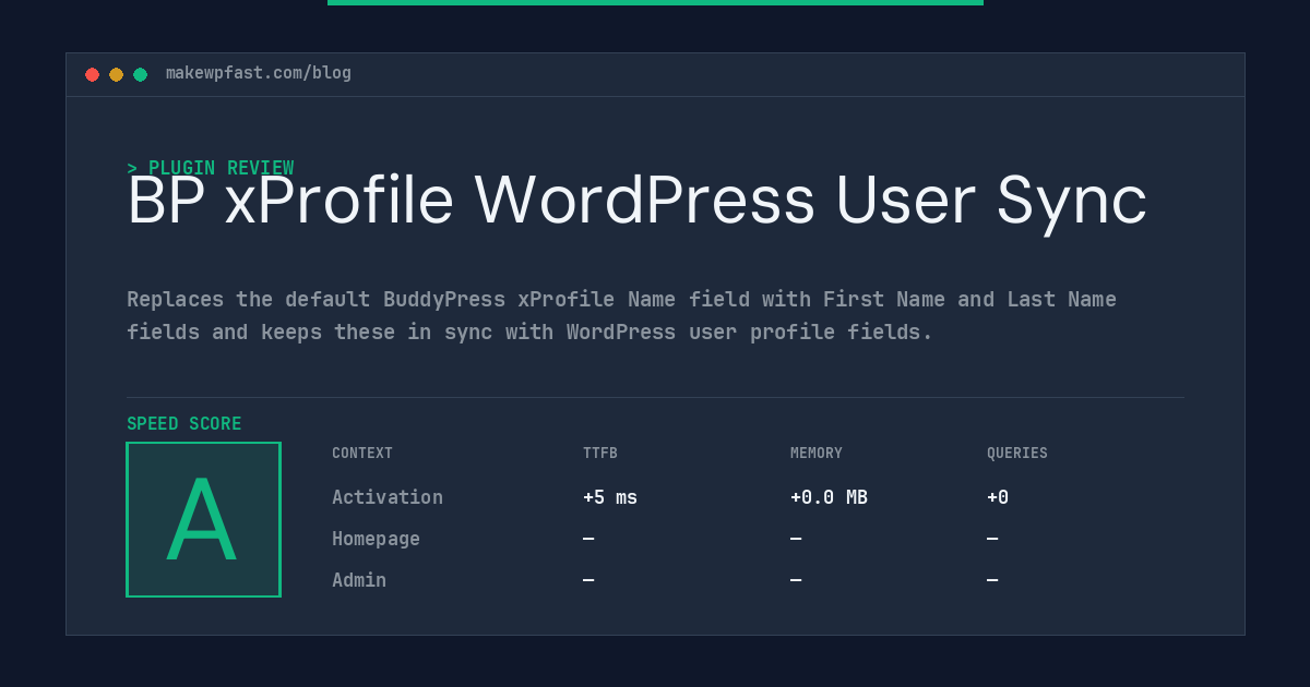 BP xProfile WordPress User Sync - MakeWPFast