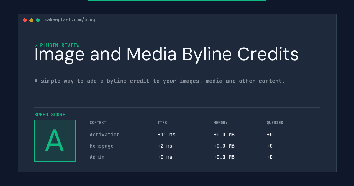 Image and Media Byline Credits - MakeWPFast