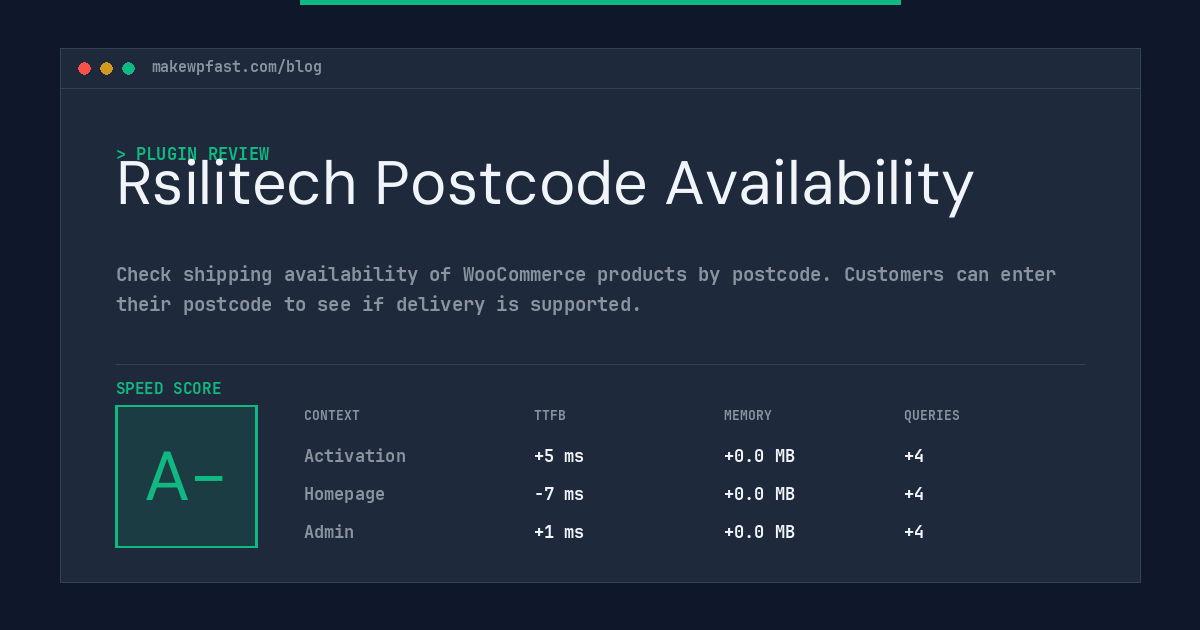 Rsilitech Postcode Availability - MakeWPFast