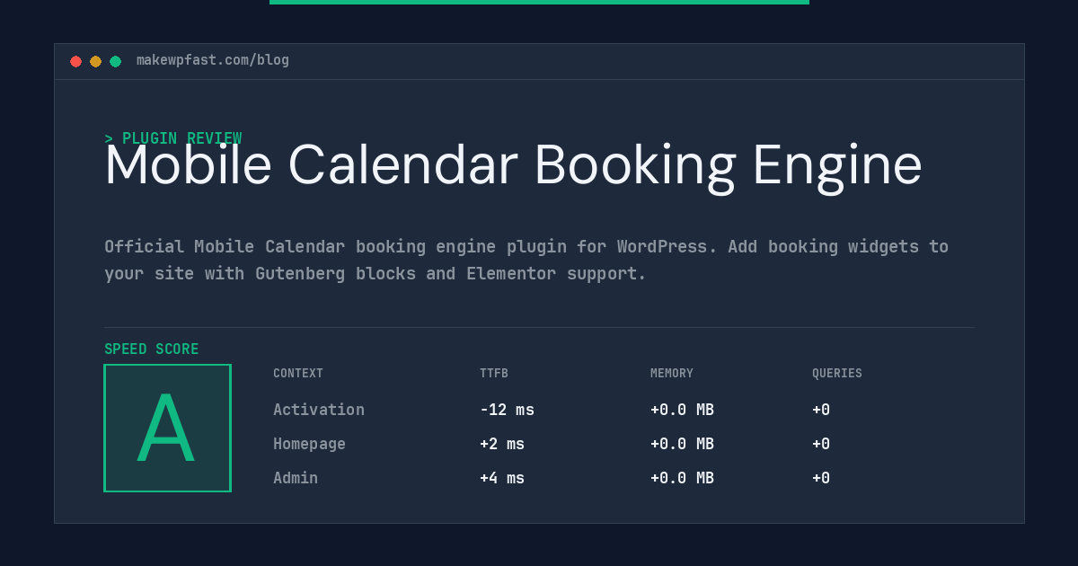 Mobile Calendar Booking Engine - MakeWPFast