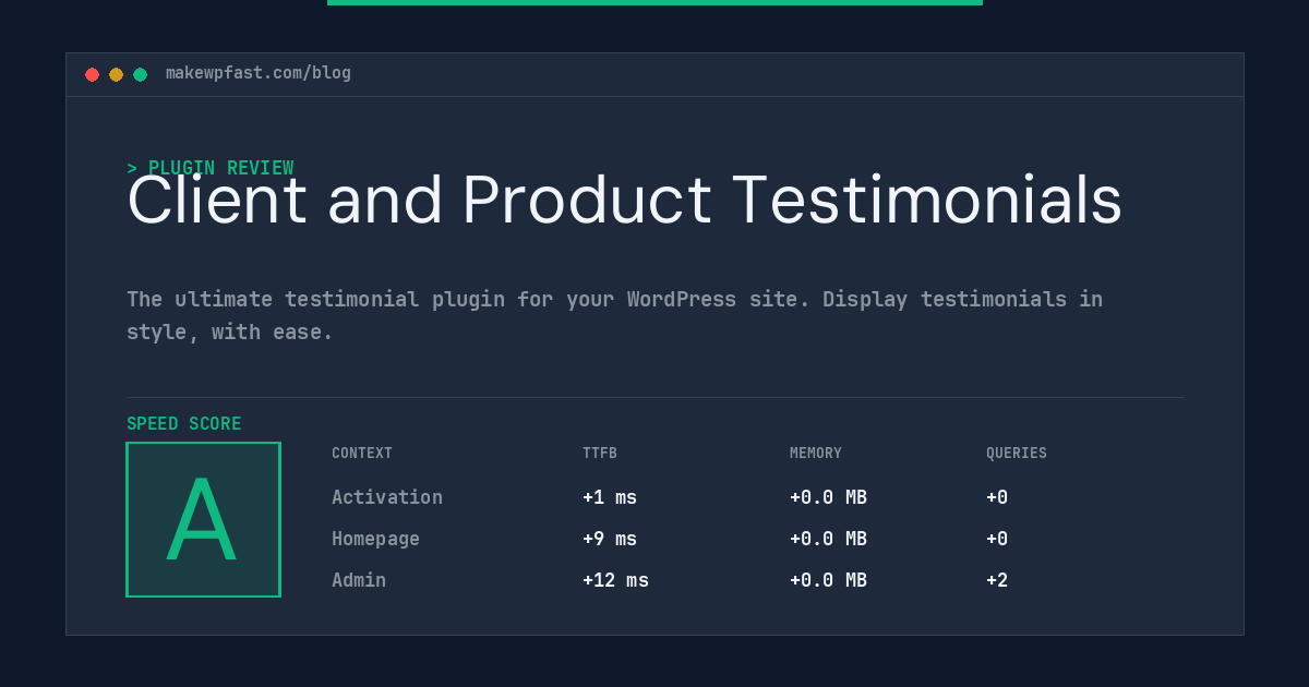 Client and Product Testimonials - MakeWPFast