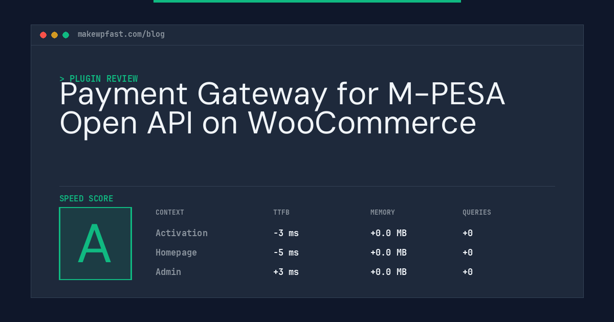Payment Gateway for M-PESA Open API on WooCommerce - MakeWPFast