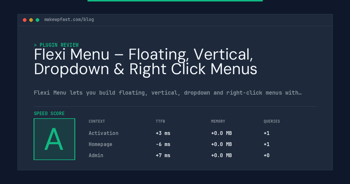 Flexi Menu – Floating, Vertical, Dropdown & Right Click Menus - MakeWPFast