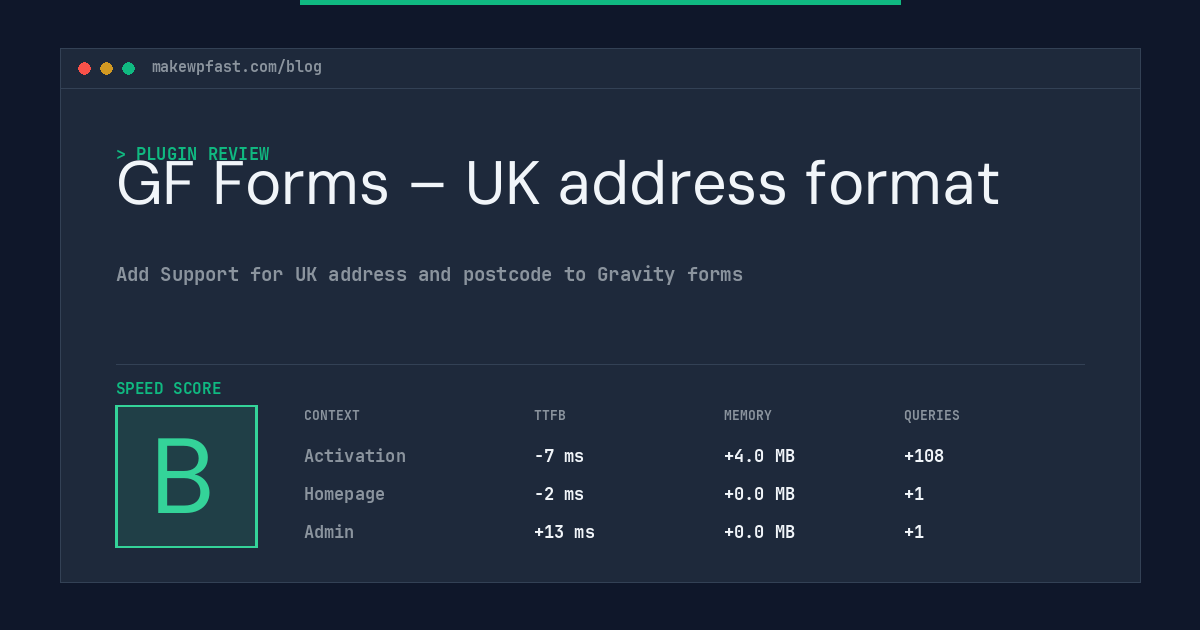 GF Forms – UK address format - MakeWPFast