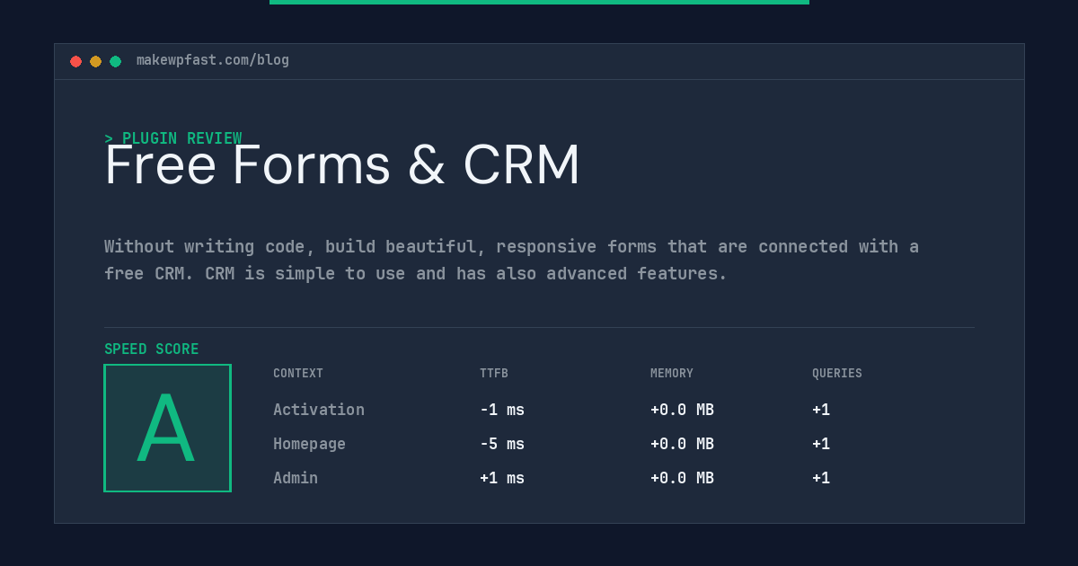 Free Forms & CRM - MakeWPFast
