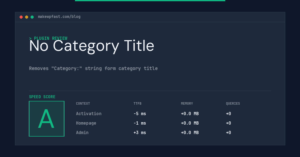 No Category Title - MakeWPFast