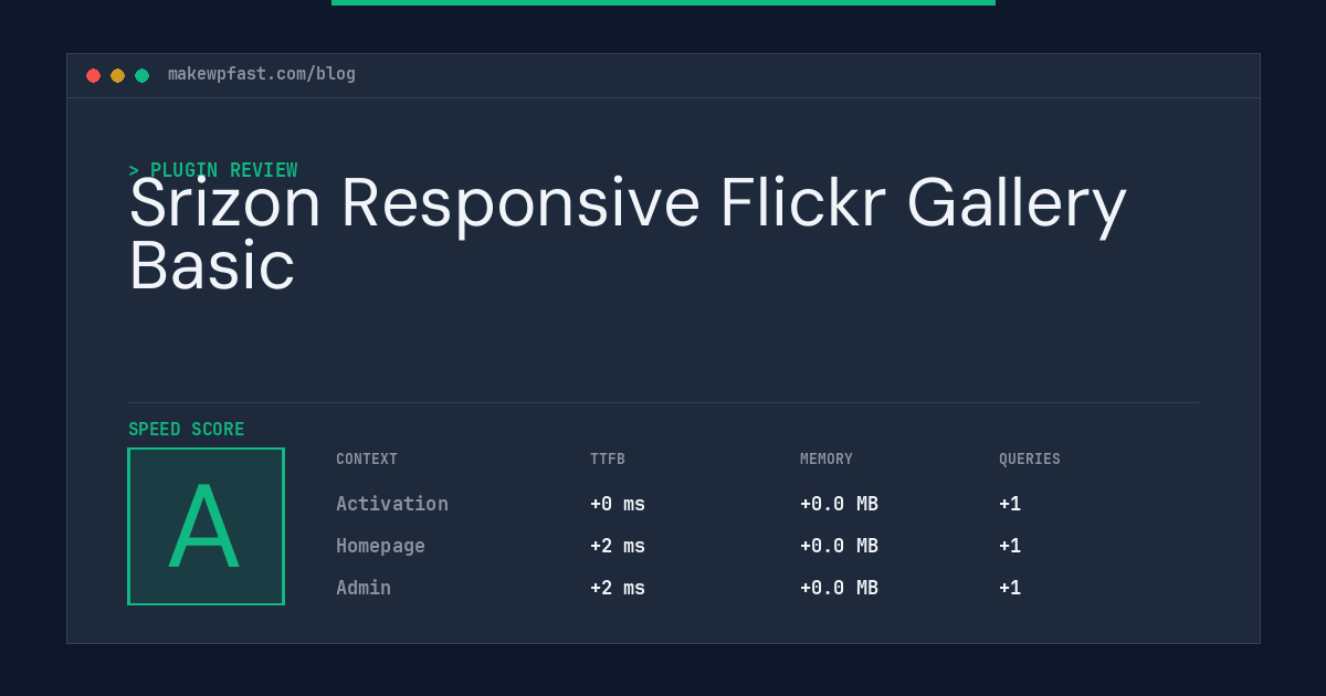 Srizon Responsive Flickr Gallery Basic - MakeWPFast