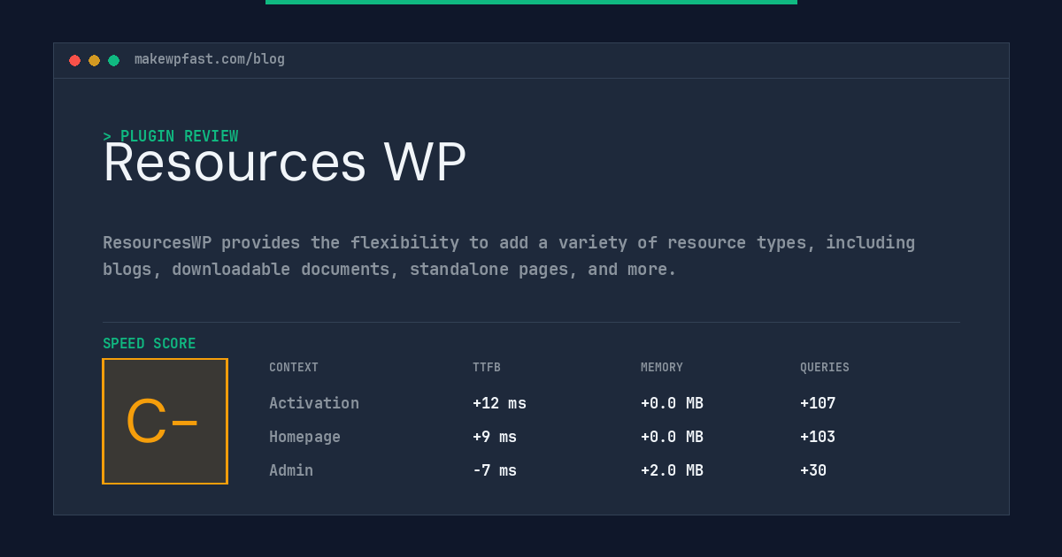 Resources WP - MakeWPFast