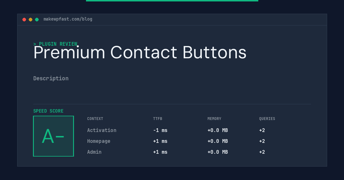 Premium Contact Buttons - MakeWPFast
