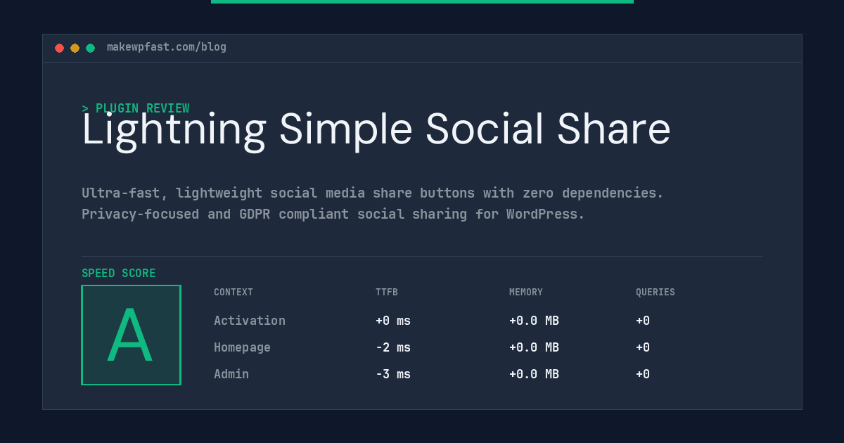 Lightning Simple Social Share - MakeWPFast