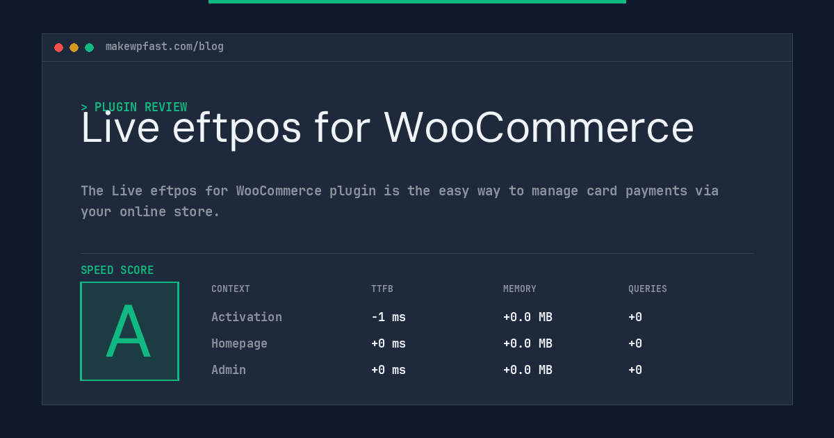 Live eftpos for WooCommerce - MakeWPFast