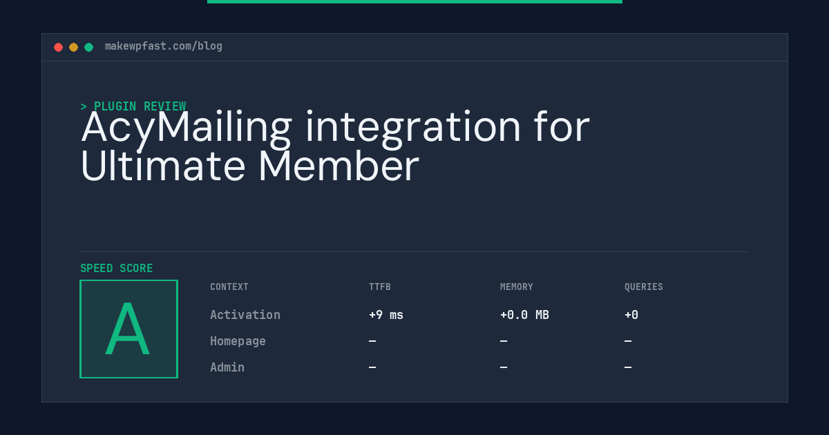 AcyMailing integration for Ultimate Member - MakeWPFast