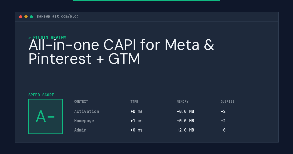 All-in-one CAPI for Meta & Pinterest + GTM - MakeWPFast