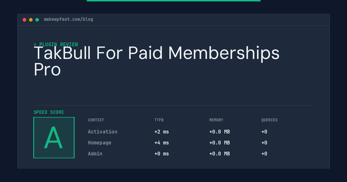 TakBull For Paid Memberships Pro - MakeWPFast