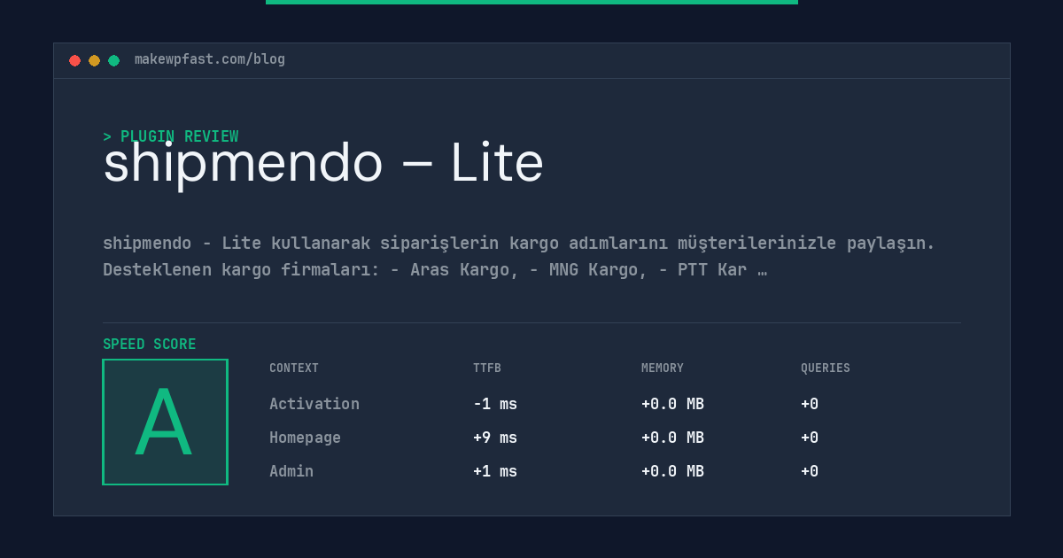 shipmendo – Lite - MakeWPFast