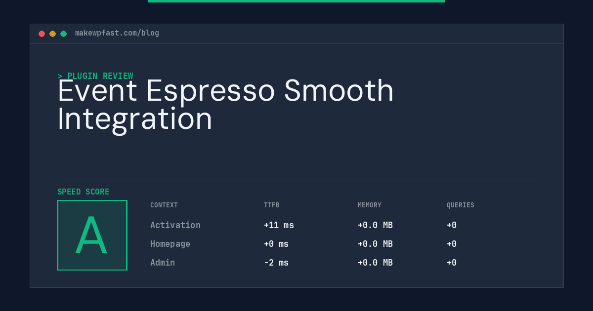Event Espresso Smooth Integration - MakeWPFast