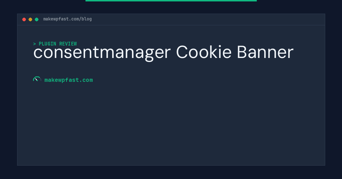consentmanager Cookie Banner - MakeWPFast