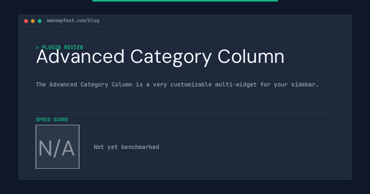 Advanced Category Column - MakeWPFast