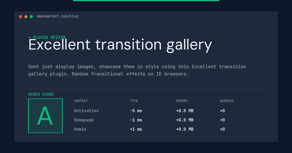 Excellent transition gallery - MakeWPFast