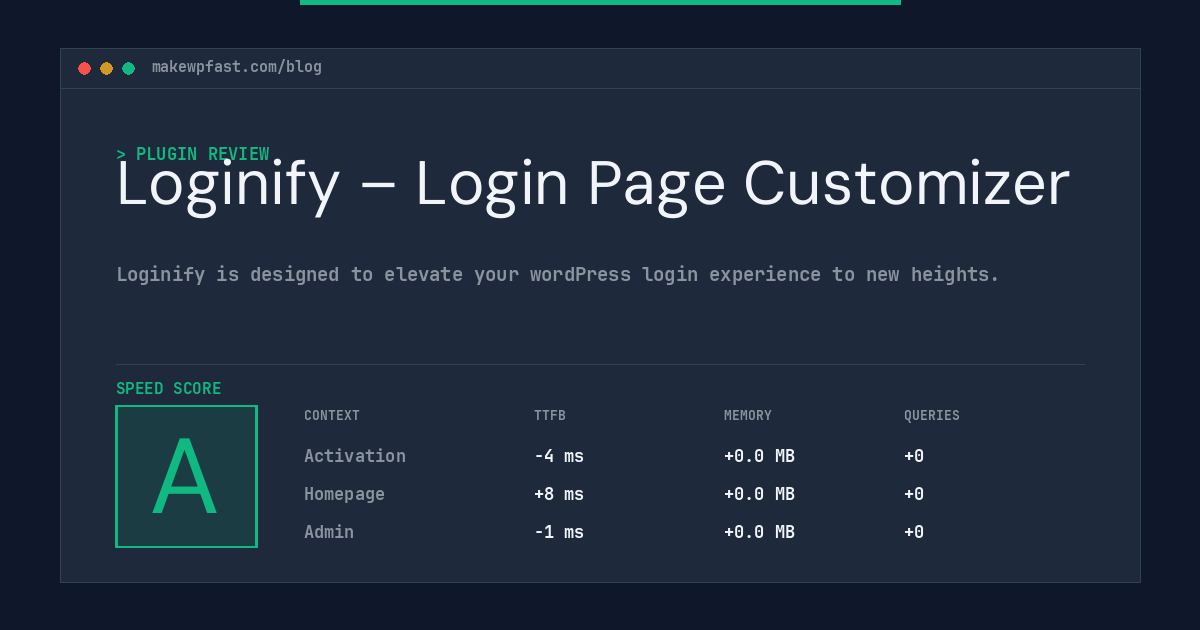 Loginify – Login Page Customizer - MakeWPFast