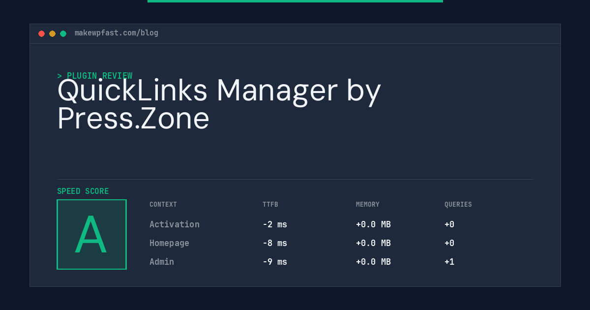 QuickLinks Manager by Press.Zone - MakeWPFast