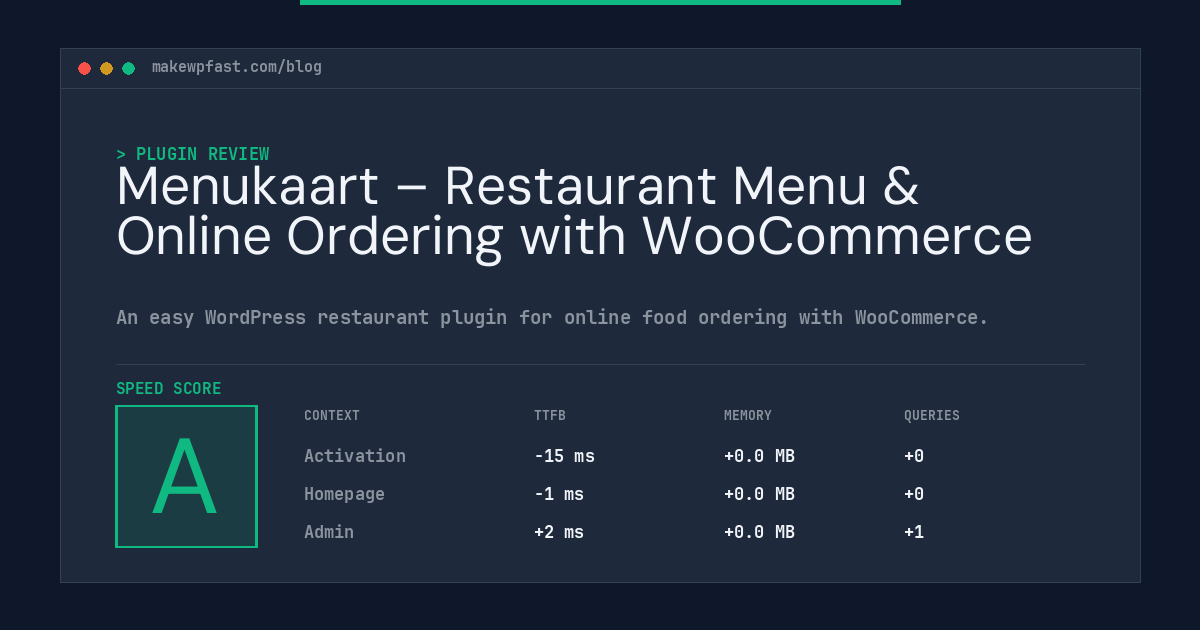 Menukaart – Restaurant Menu & Online Ordering with WooCommerce - MakeWPFast