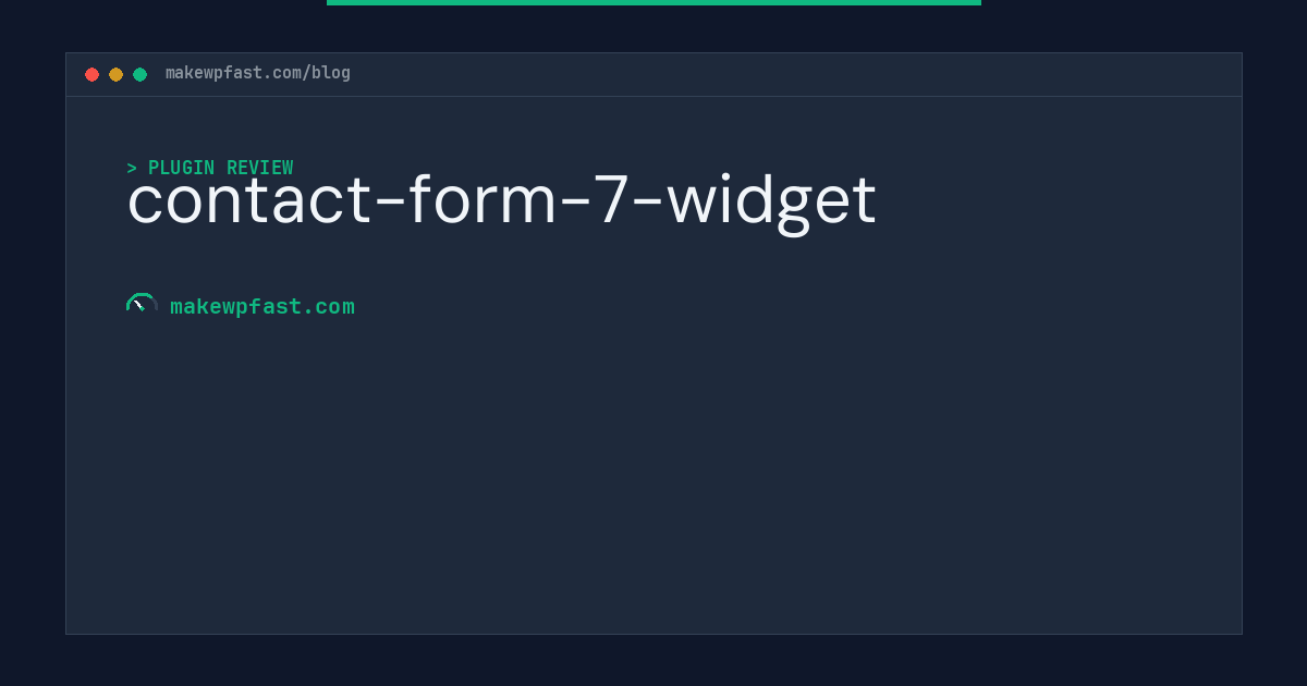 contact-form-7-widget - MakeWPFast
