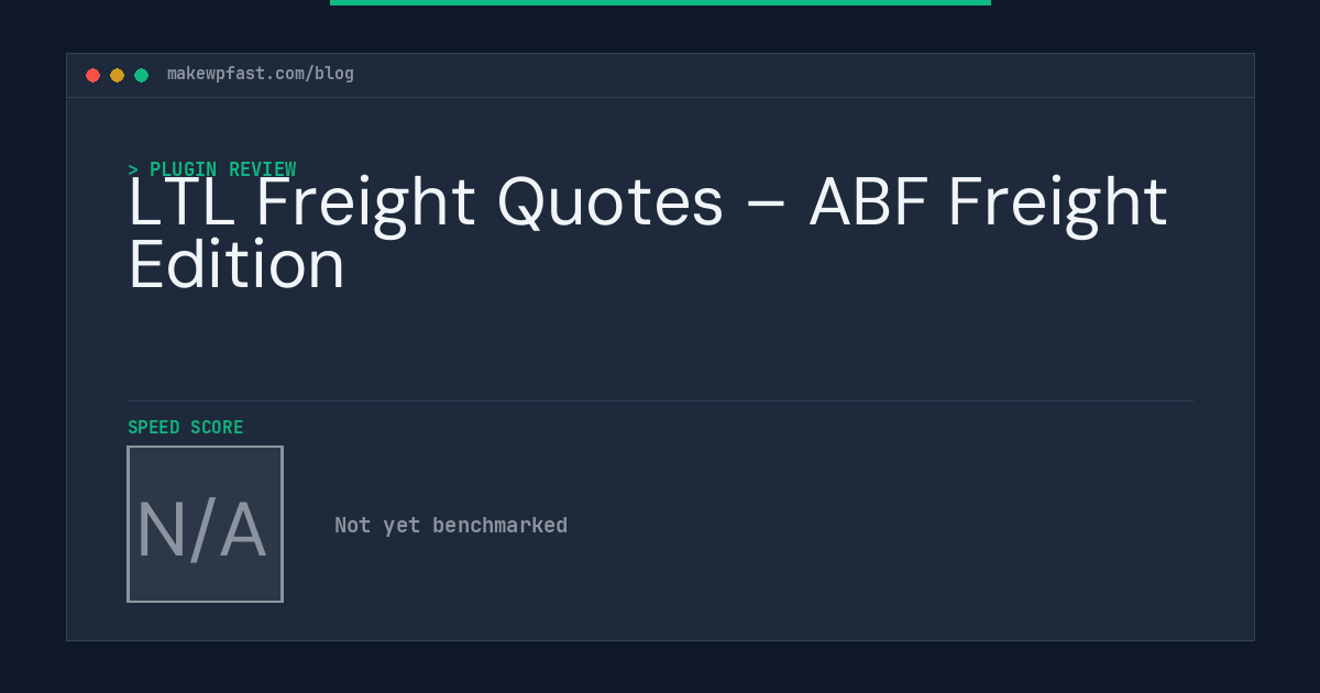 LTL Freight Quotes – ABF Freight Edition - MakeWPFast