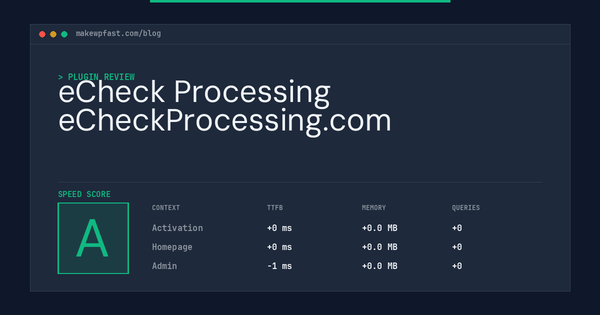 eCheck Processing eCheckProcessing.com - MakeWPFast