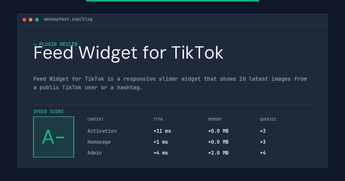 Feed Widget for TikTok - MakeWPFast