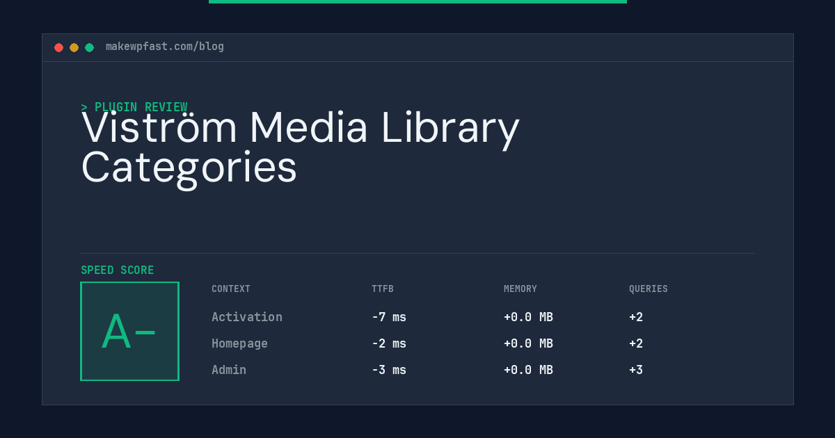 Viström Media Library Categories - MakeWPFast