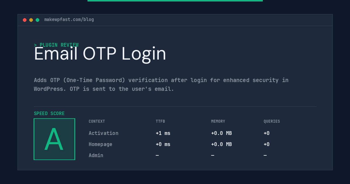 Email OTP Login - MakeWPFast