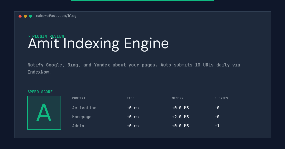 Amit Indexing Engine - MakeWPFast