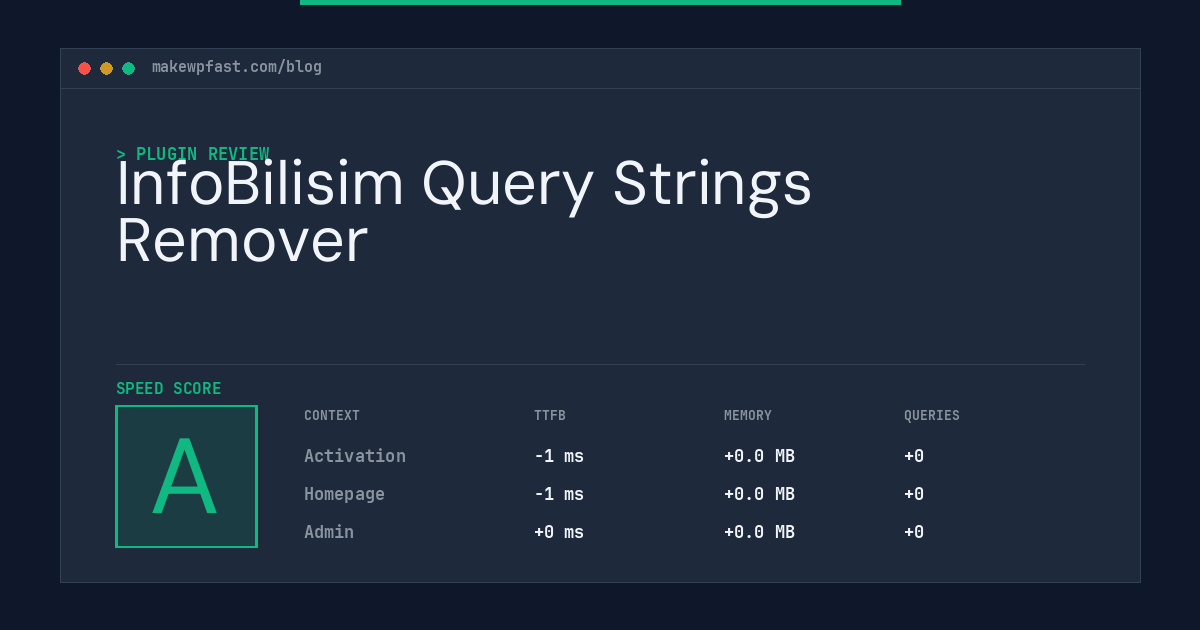 InfoBilisim Query Strings Remover - MakeWPFast