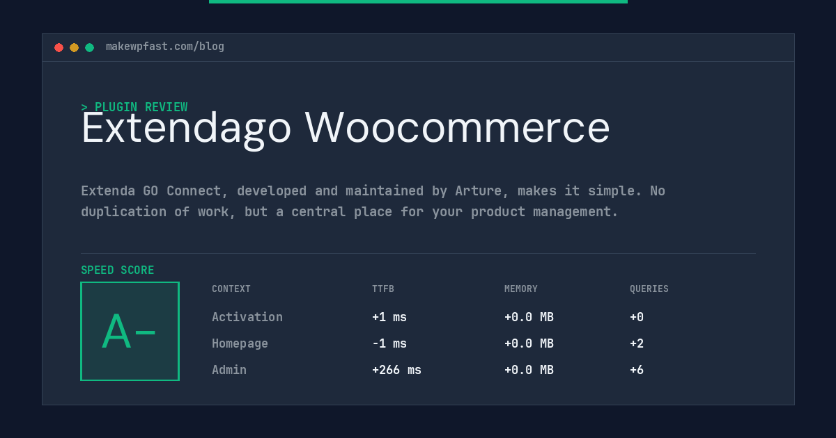 Extendago Woocommerce - MakeWPFast