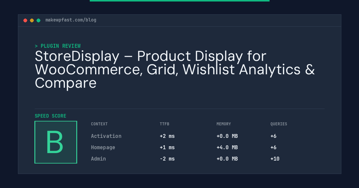 StoreDisplay – Product Display for WooCommerce, Grid, Wishlist Analytics & Compare - MakeWPFast