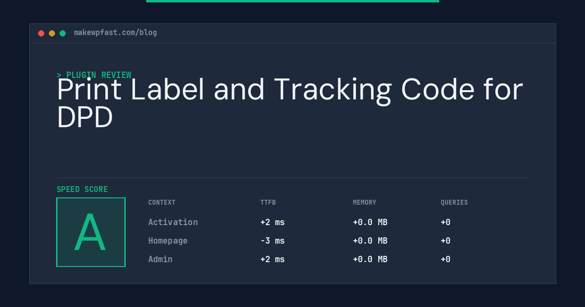 Print Label and Tracking Code for DPD - MakeWPFast