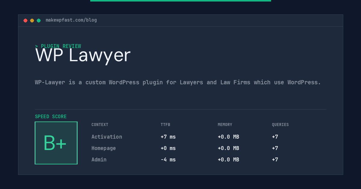WP Lawyer - MakeWPFast
