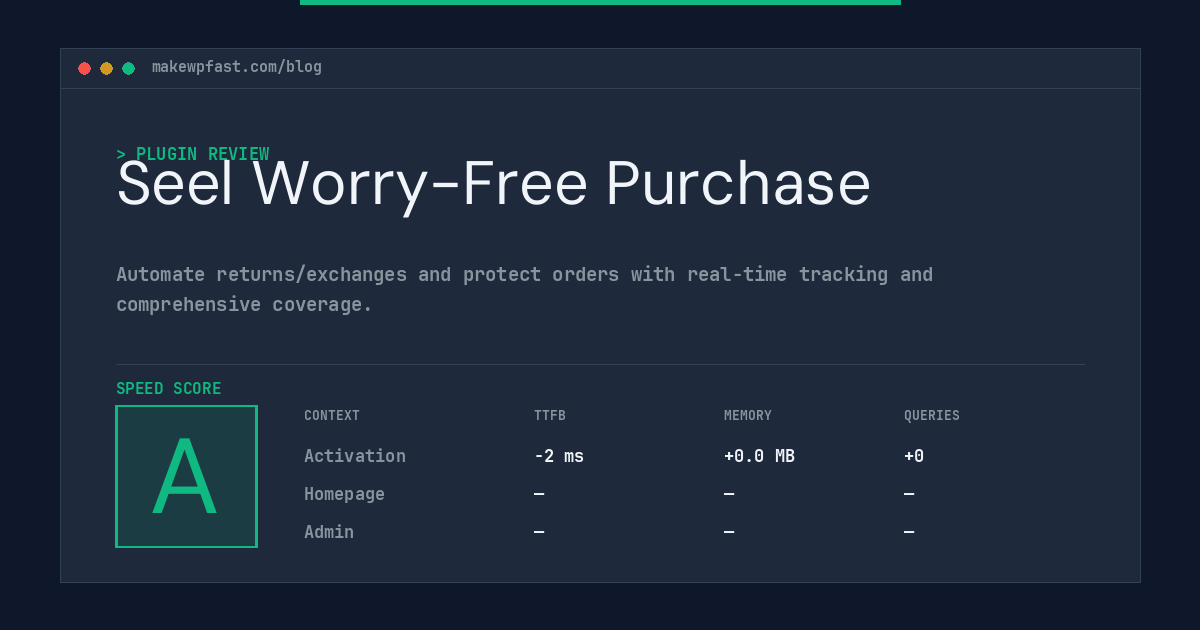 Seel Worry-Free Purchase - MakeWPFast