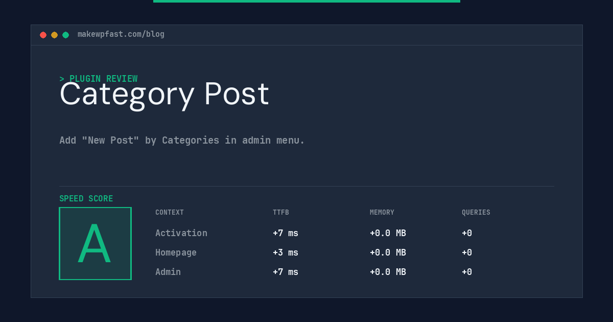 Category Post - MakeWPFast