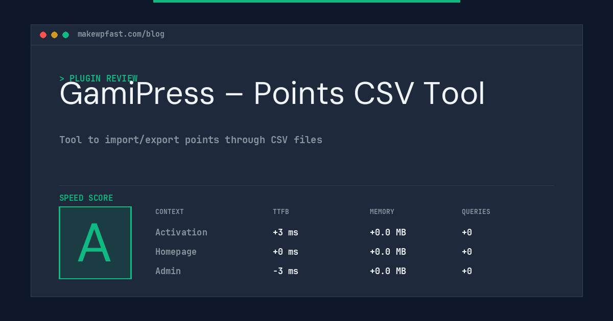 GamiPress – Points CSV Tool - MakeWPFast