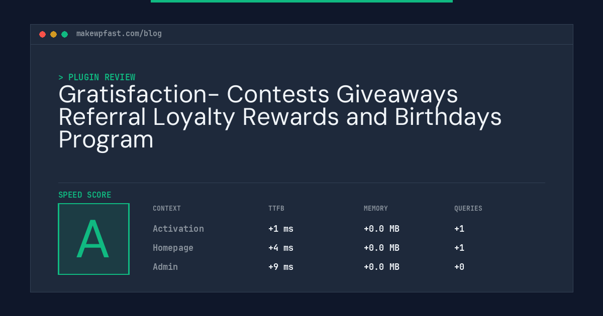 Gratisfaction- Contests Giveaways Referral Loyalty Rewards and Birthdays Program - MakeWPFast