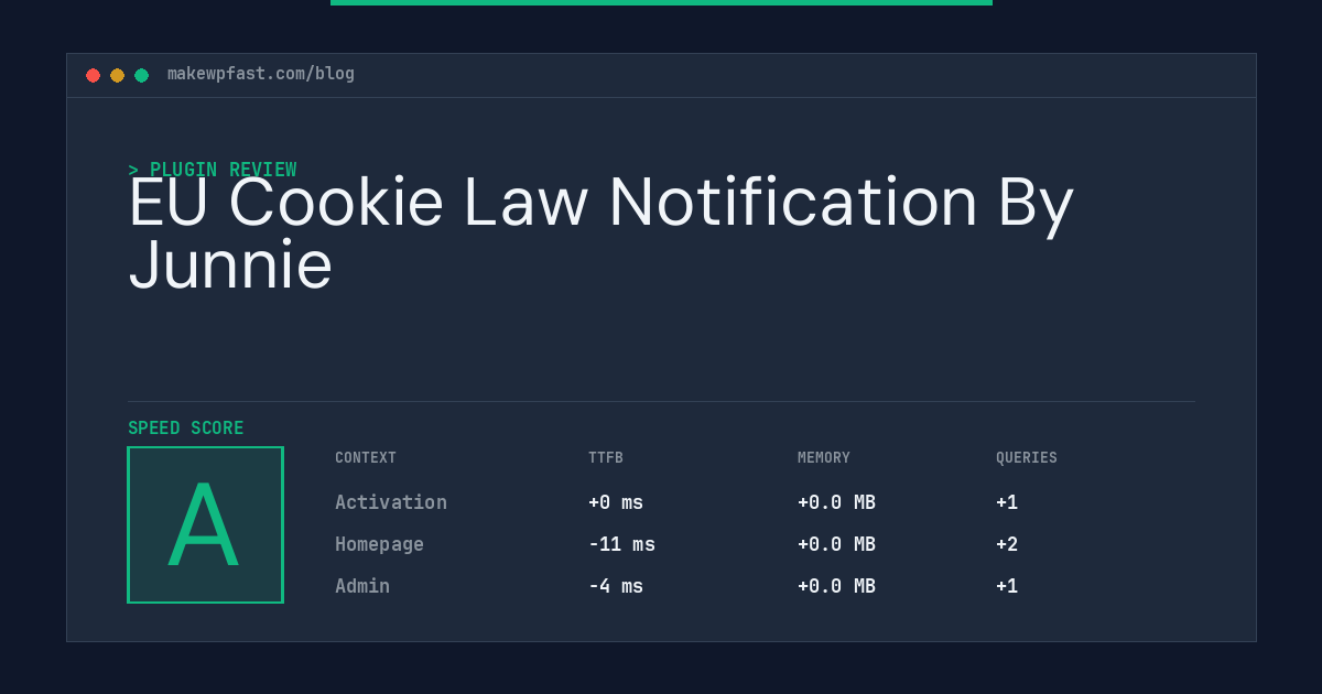 EU Cookie Law Notification By Junnie - MakeWPFast