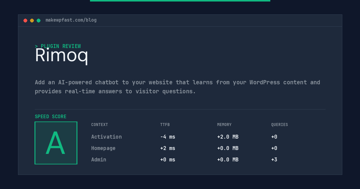 Rimoq - MakeWPFast