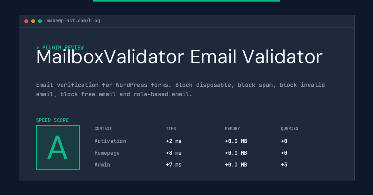 MailboxValidator Email Validator - MakeWPFast