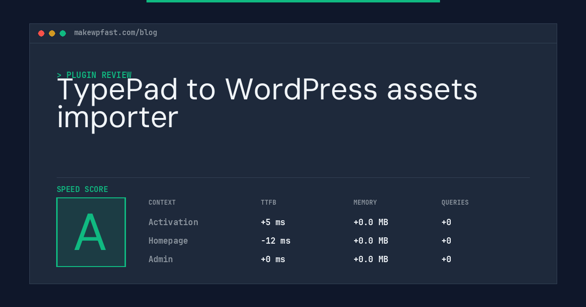 TypePad to WordPress assets importer - MakeWPFast