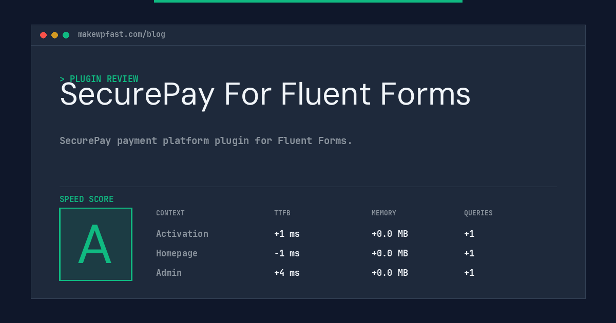 SecurePay For Fluent Forms - MakeWPFast