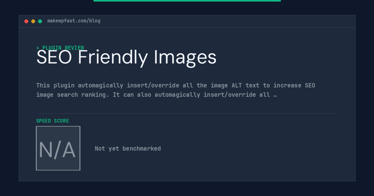 SEO Friendly Images - MakeWPFast