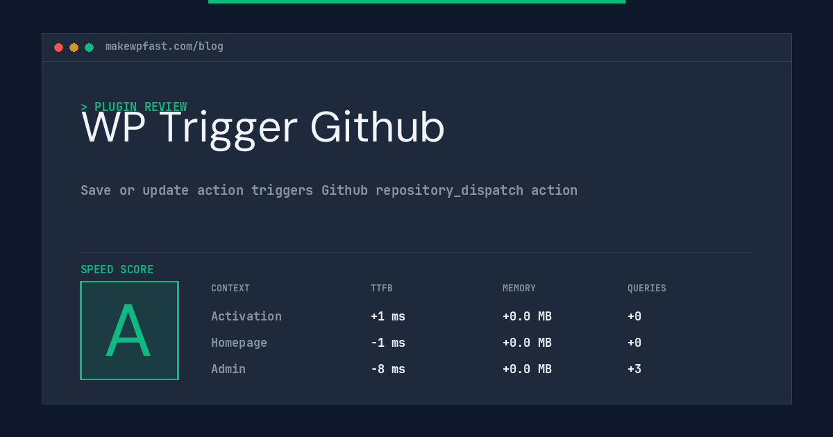 WP Trigger Github - MakeWPFast