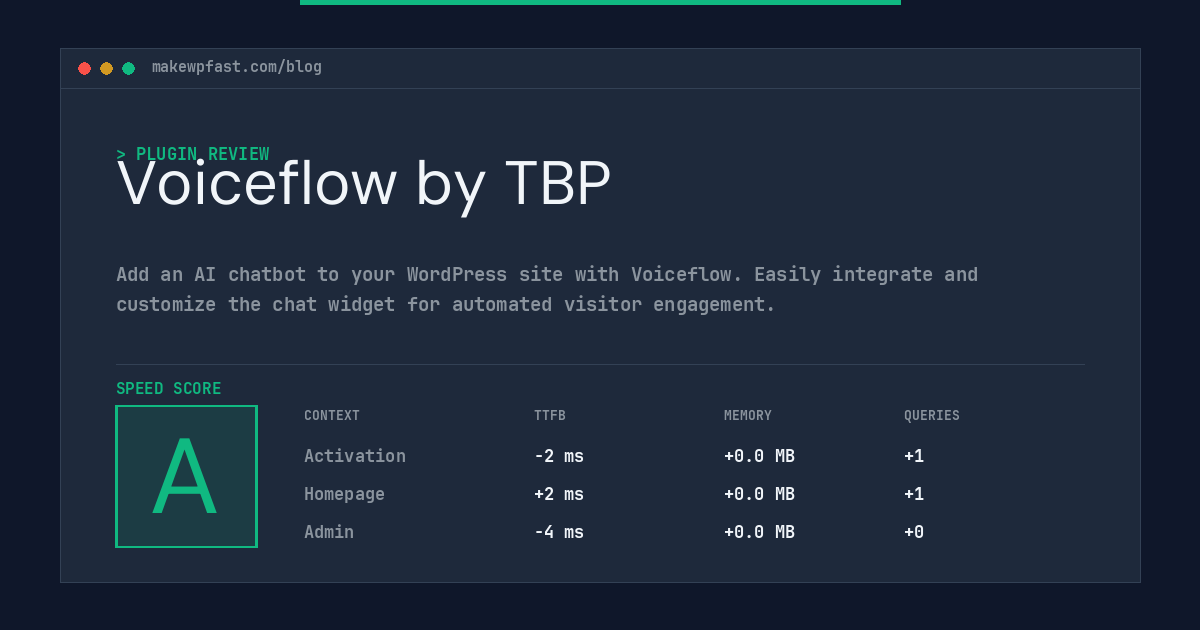 Voiceflow by TBP - MakeWPFast